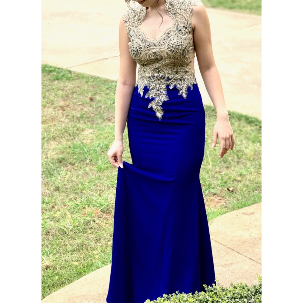 Royal blue prom dress